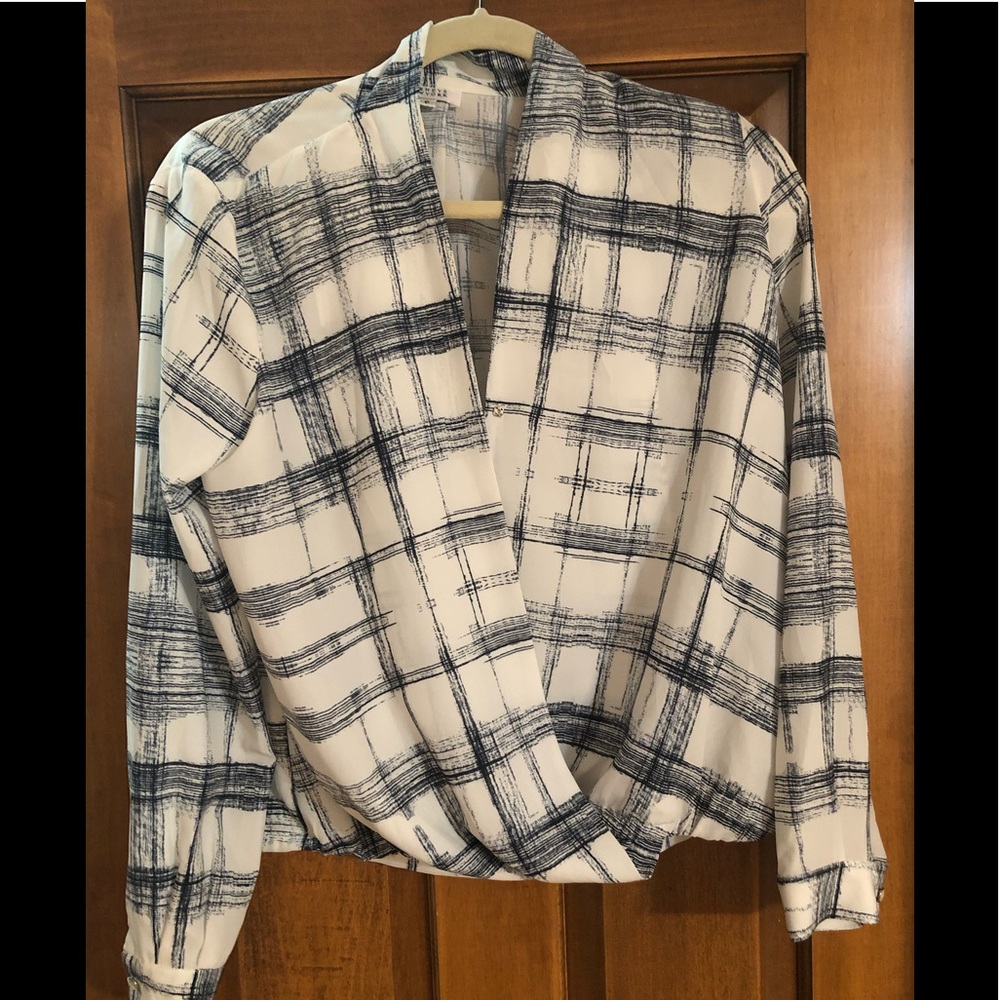 Barney’s blue checkered blouse